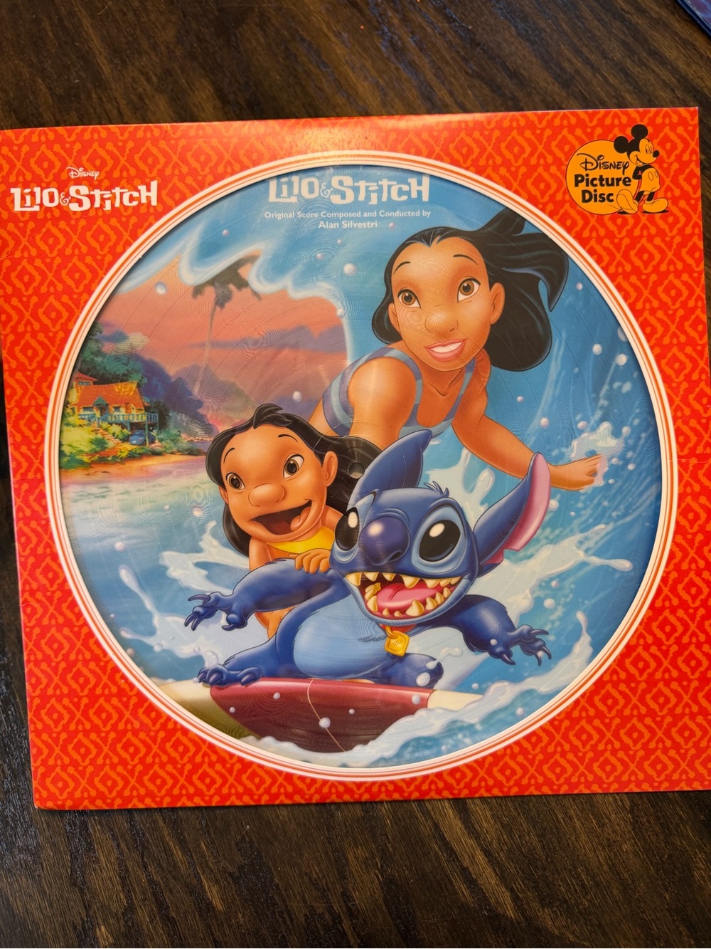 Disney Lilo & Stitch Picture Disc Vinyl — Blue, Red & Orange Artwork